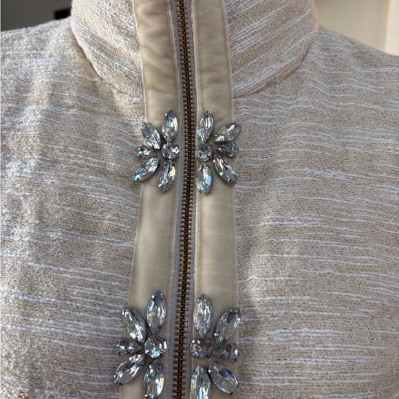 Lilly Pulitzer Cream Puffer Vest with Silver Accents - Picture 2 of 6